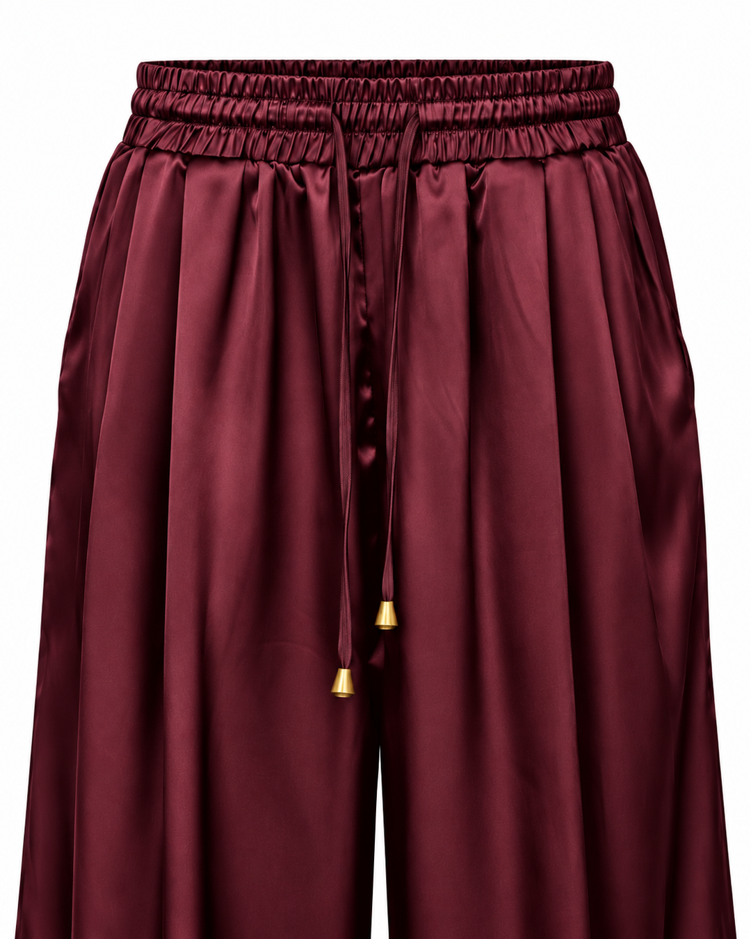Luxe Satin Balloon Sleeve Two-Piece Set