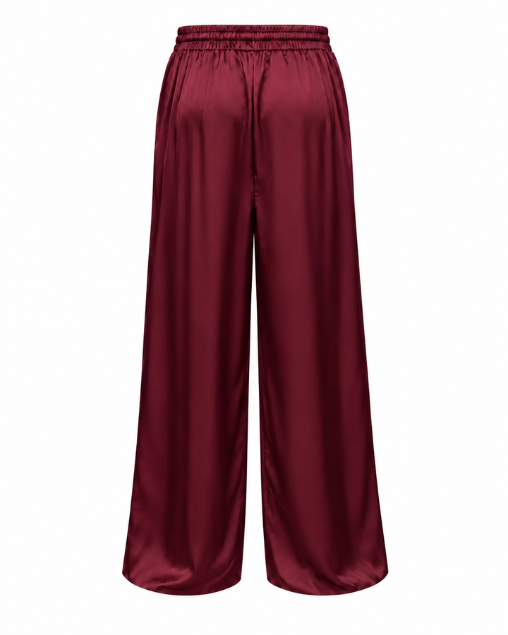 Luxe Satin Balloon Sleeve Two-Piece Set