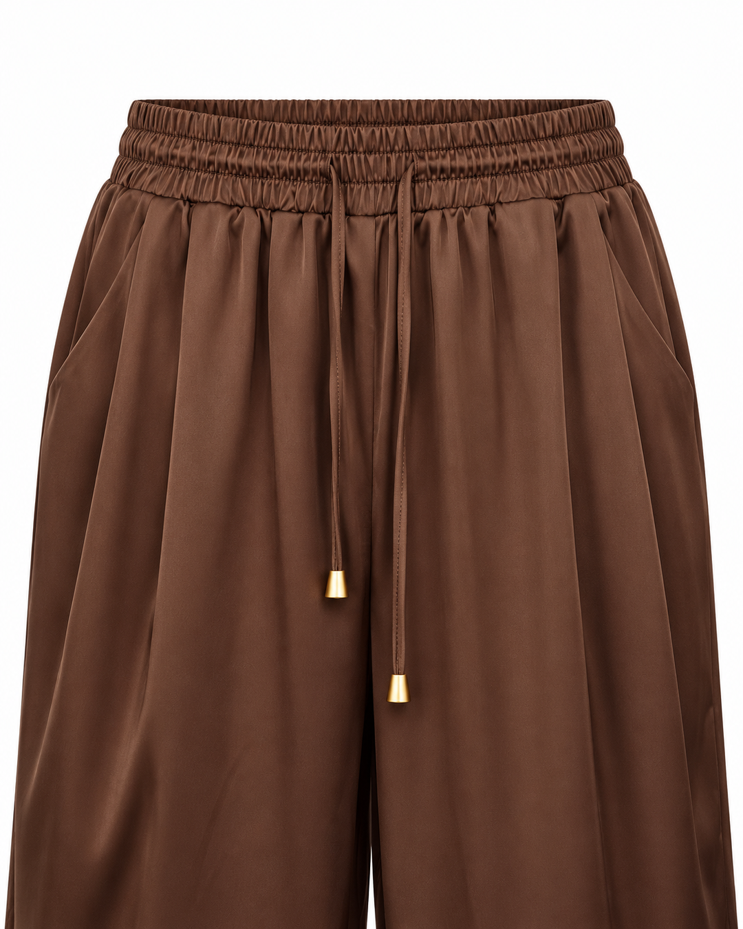 Luxe Satin Balloon Sleeve Two-Piece Set