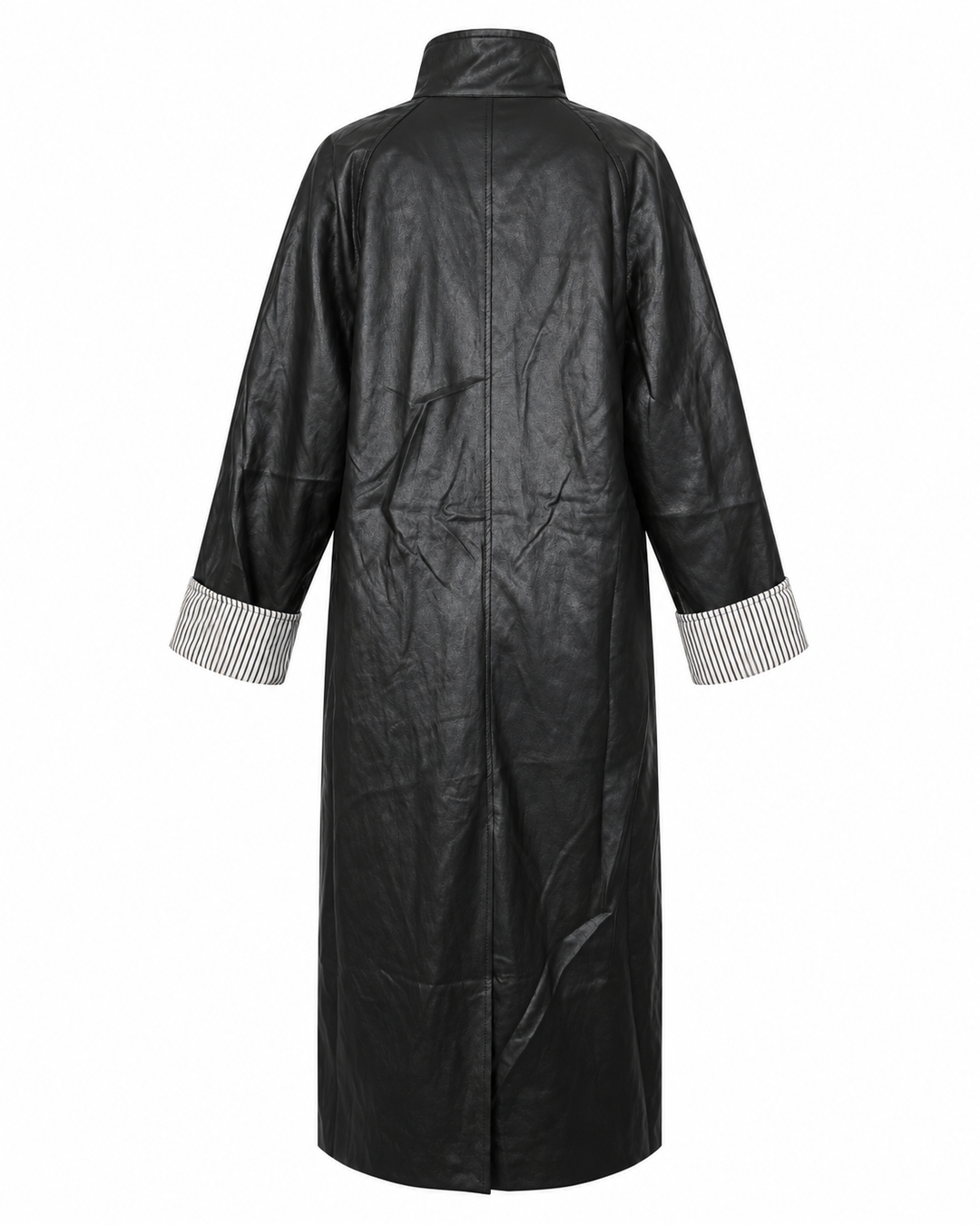 Textured Faux Leather Coat