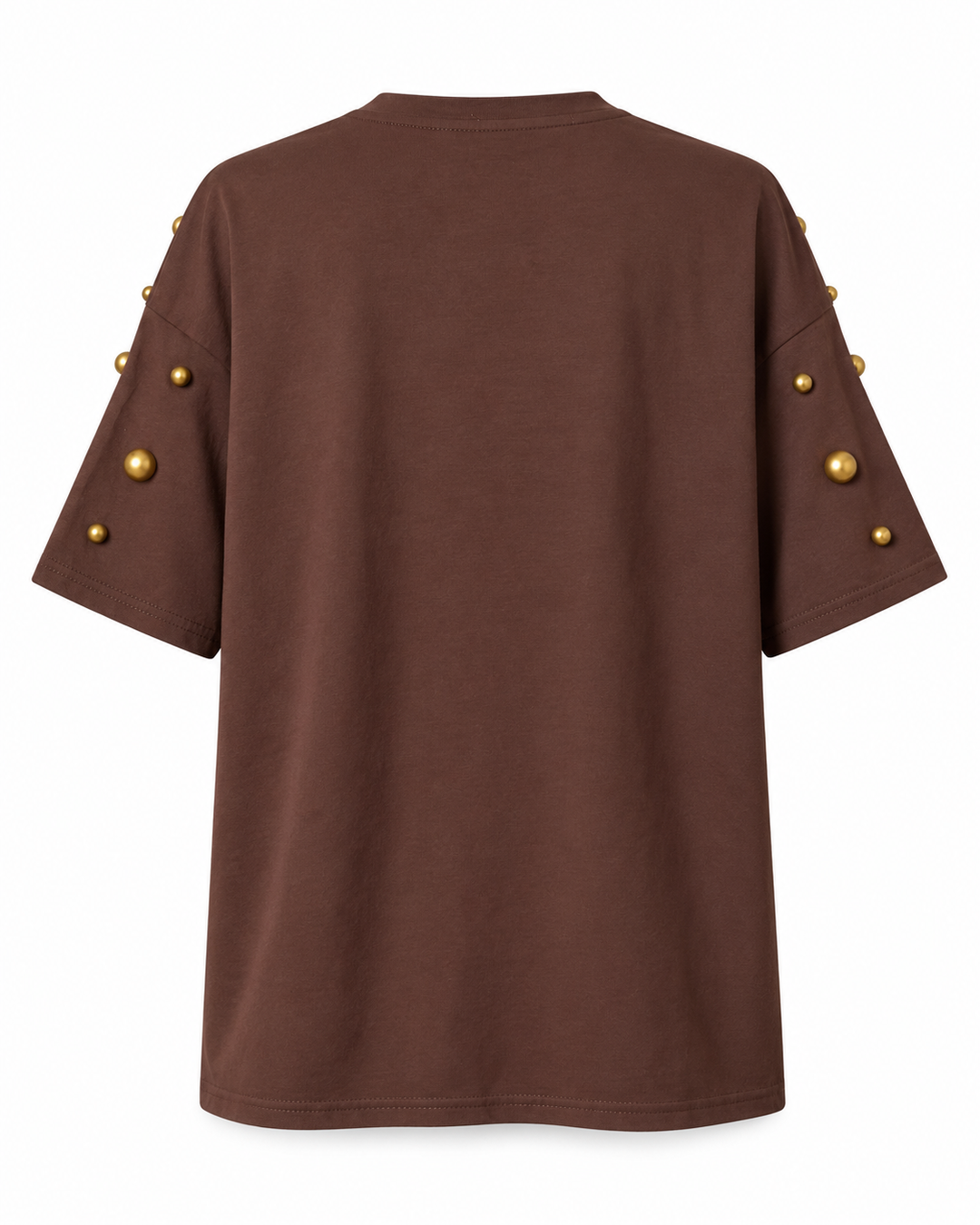 Gold Pearl Shoulder T-Shirt