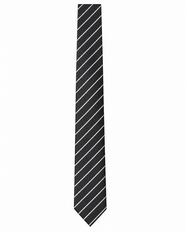 Pinstripe vest with tie detail