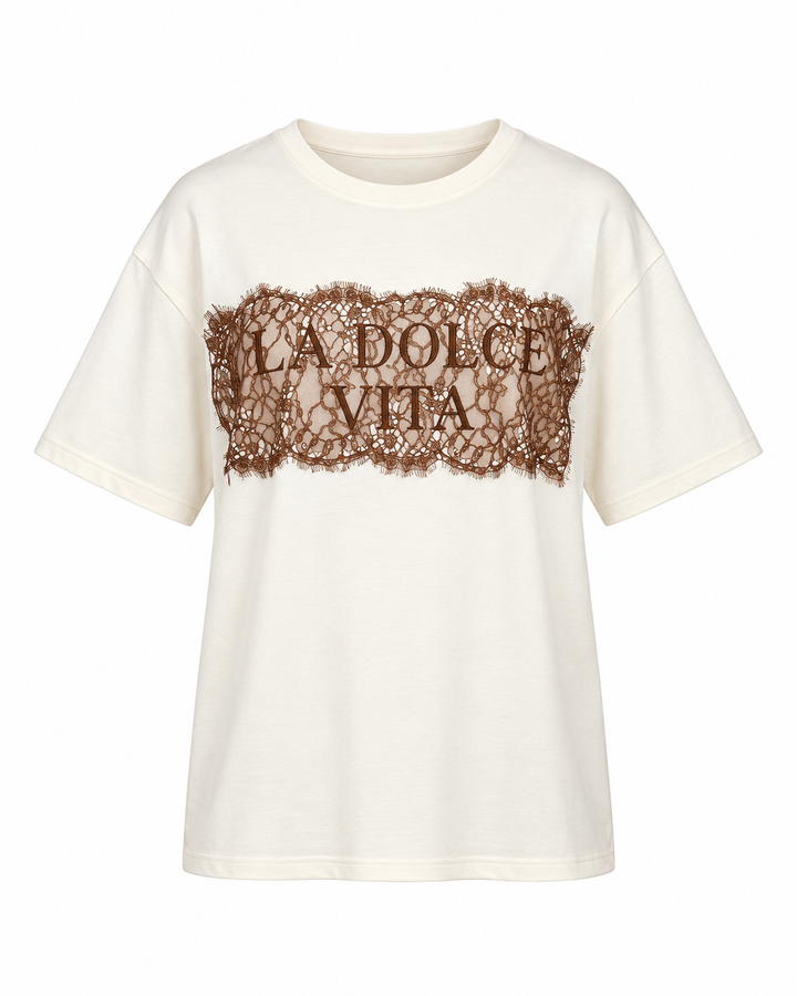 La Dolce Vita Lace Detail Tee