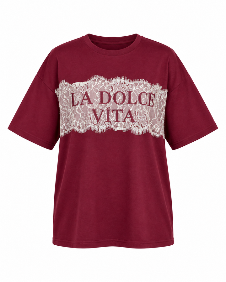 La Dolce Vita Lace Detail Tee