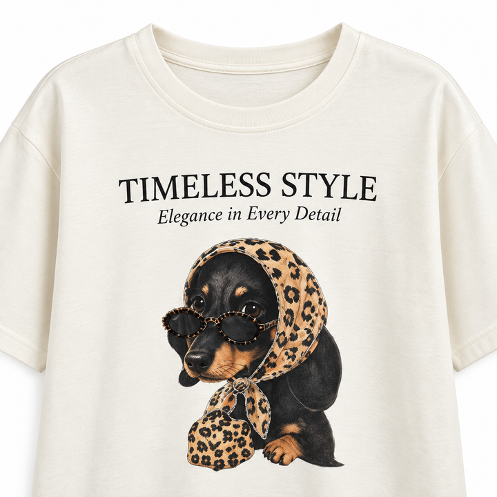 Timeless Style Dachshund Graphic Tee