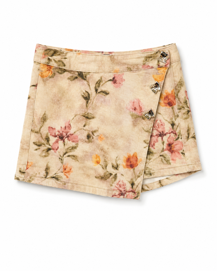 Floral Wrap Skort