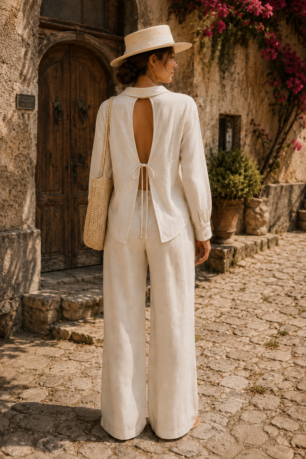 Open-Back Linen Set