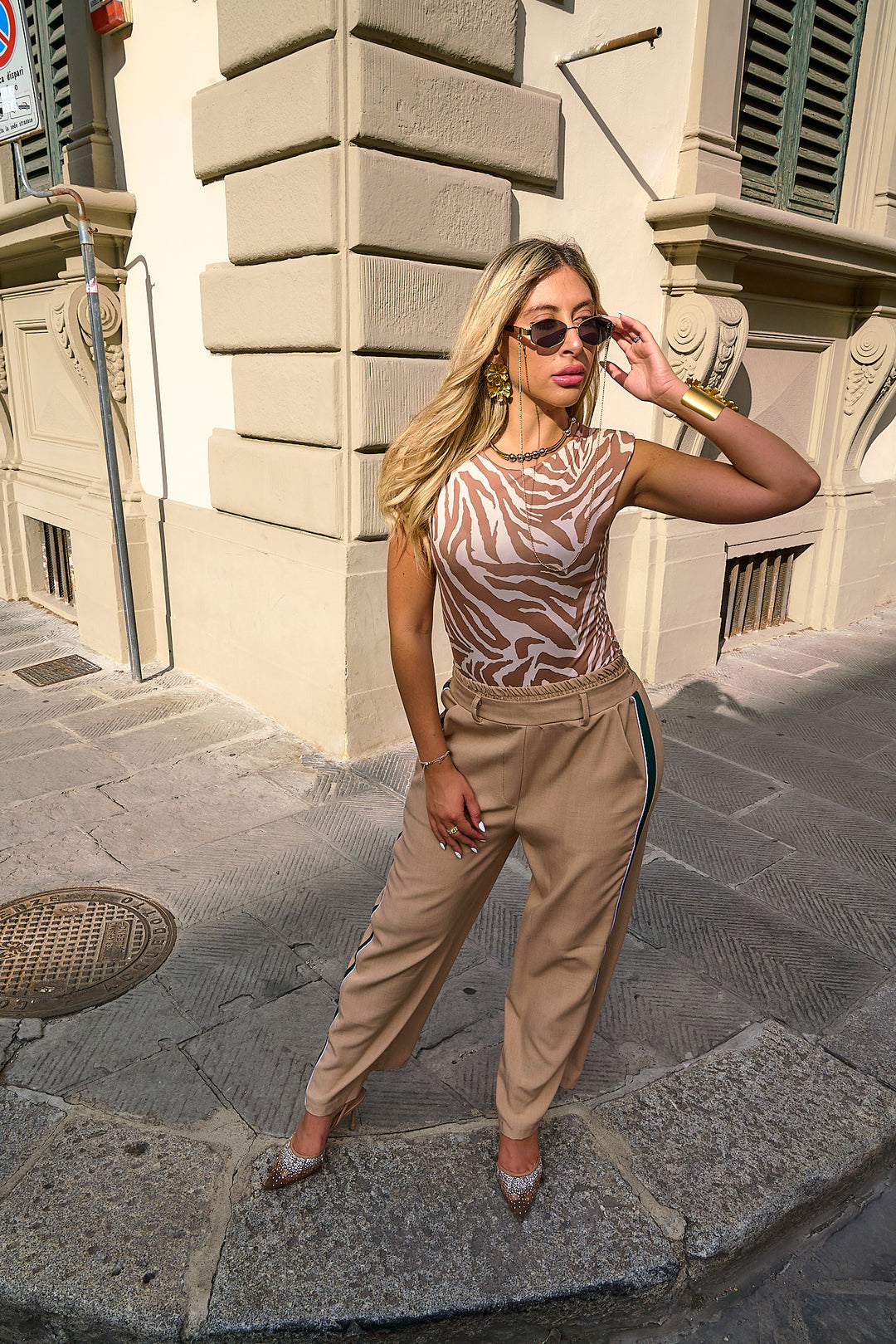 Dressy Pants with Stripes on the Side Pants
