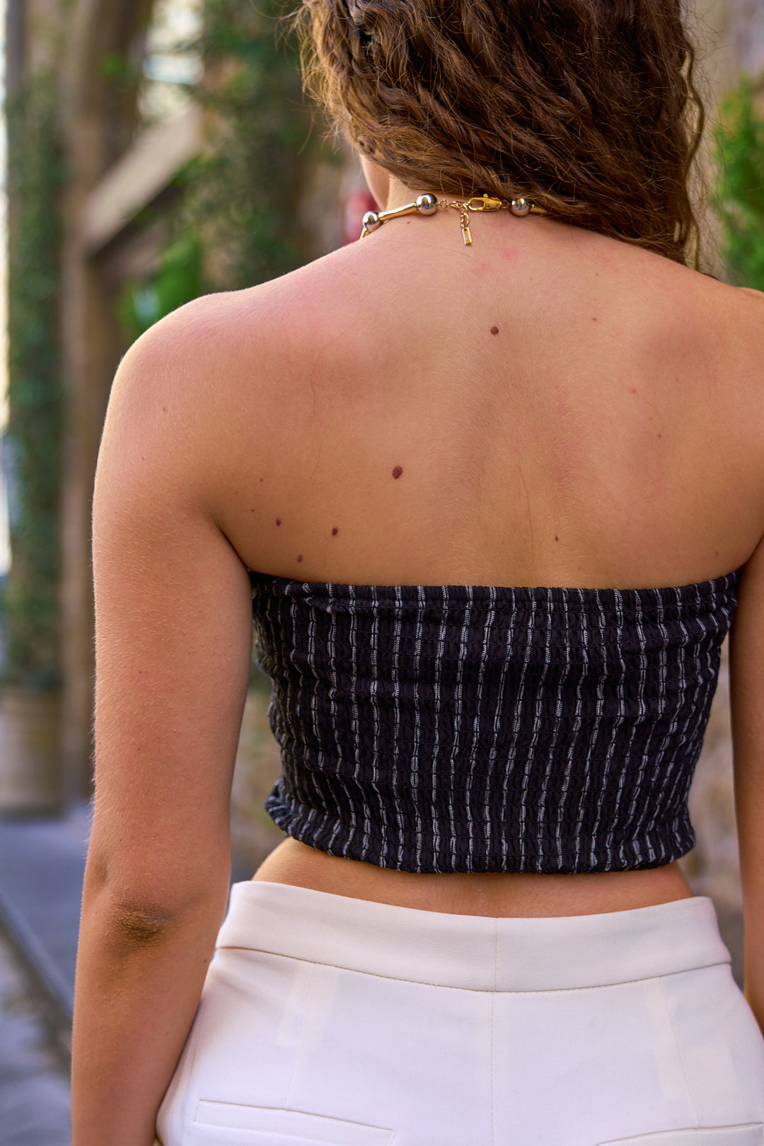 Striped  2 Piece Crop Top and Shirt Set