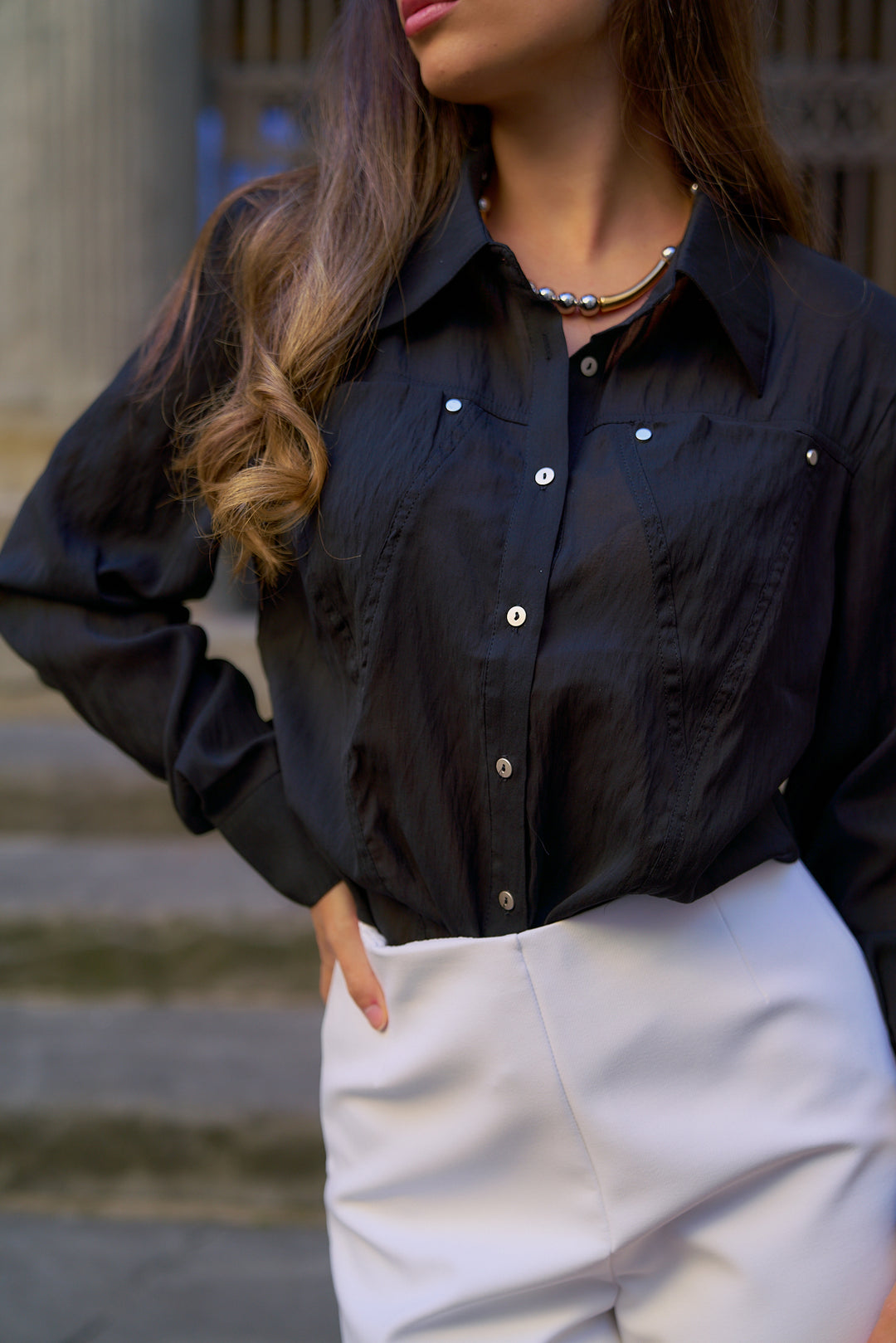 Nadia Classic Satin Blouse