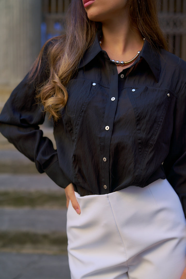 Nadia Classic Satin Blouse