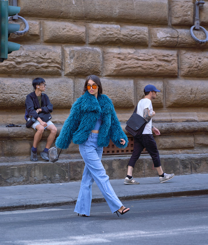 Alessia Curly Luxe Fur Coat