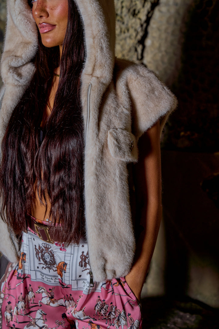 Vera Soft Hooded Crop Vest