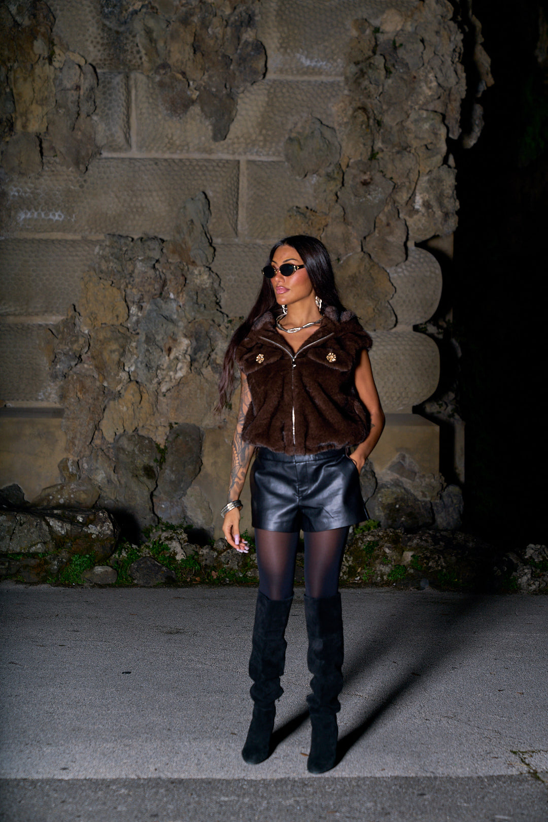 Vera Soft Hooded Crop Vest