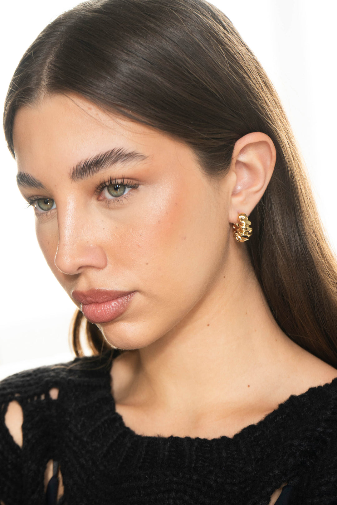 18K Gold Braided Earrings