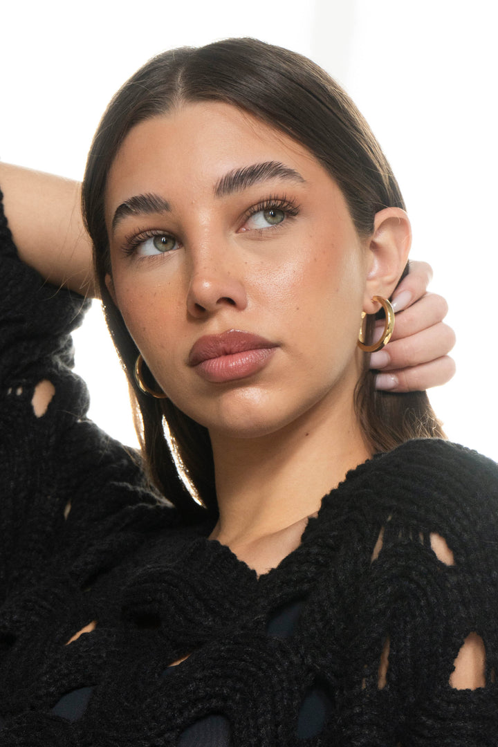 18K Gold Classic Hoop Earrings