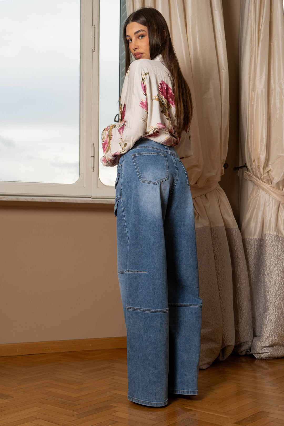 Vaqueros cargo de pierna ancha