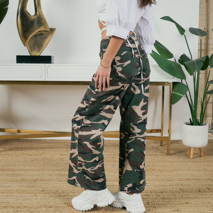 Camo Straight Leg Pants