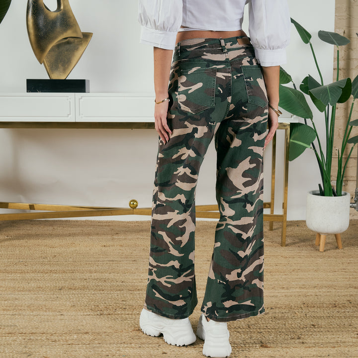 Camo Straight Leg Pants