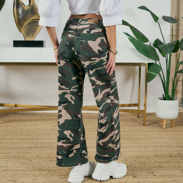 Camo Straight Leg Pants