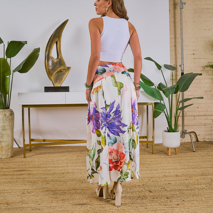 Floral Printed Maxi Skort