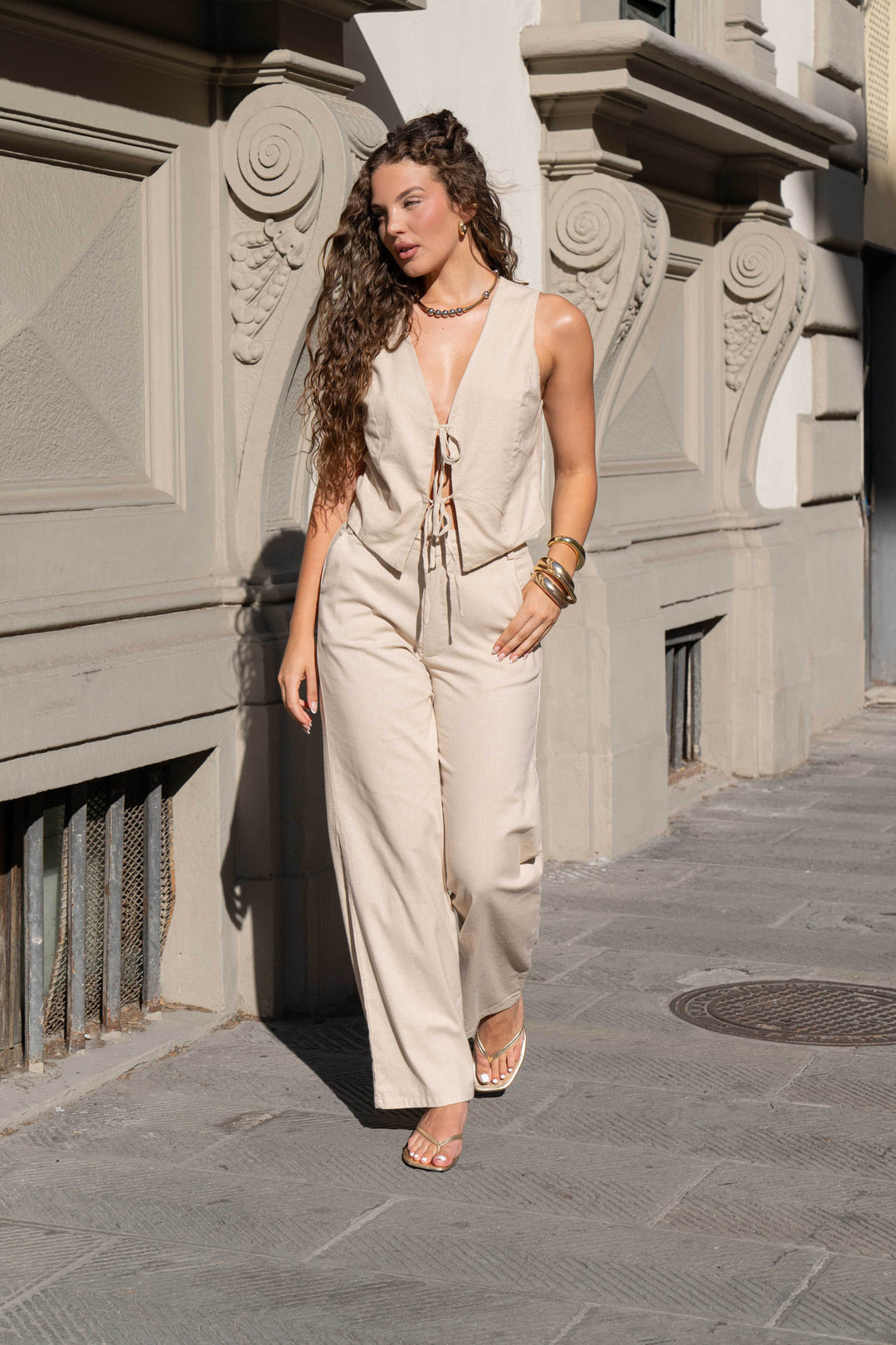 Chiara Summer Suit Linen Pants