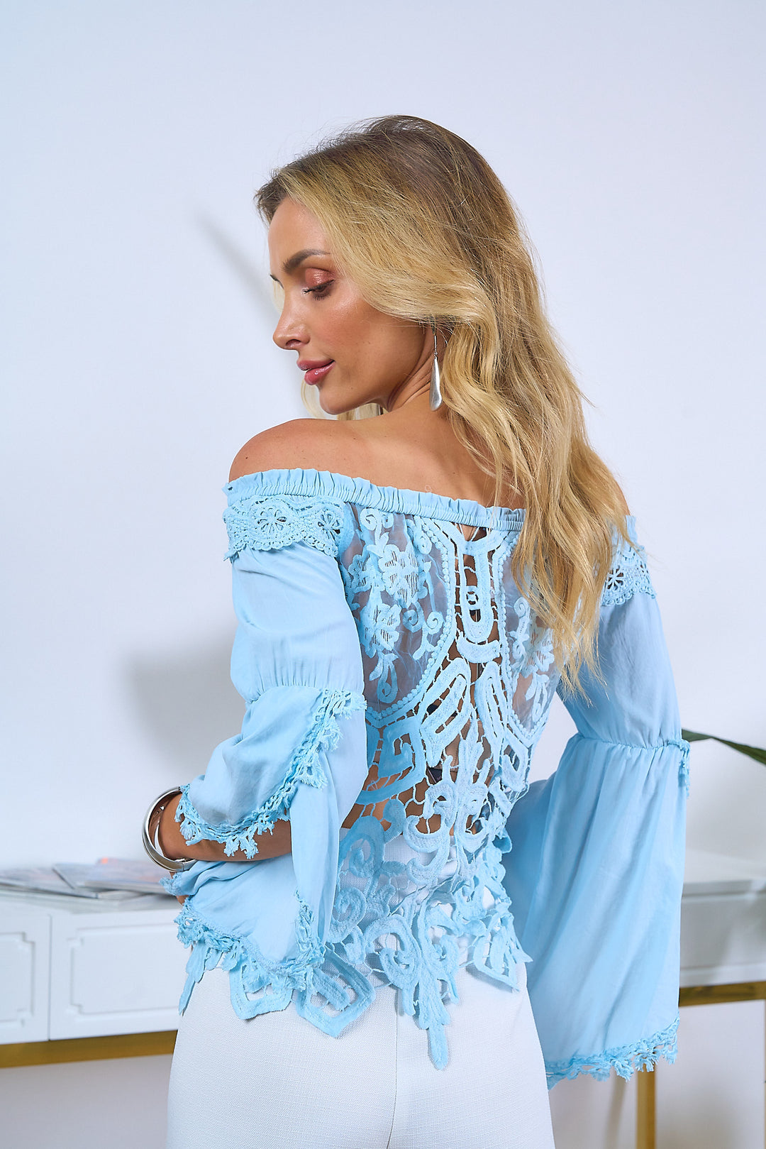 Off the Shoulder Lace Top