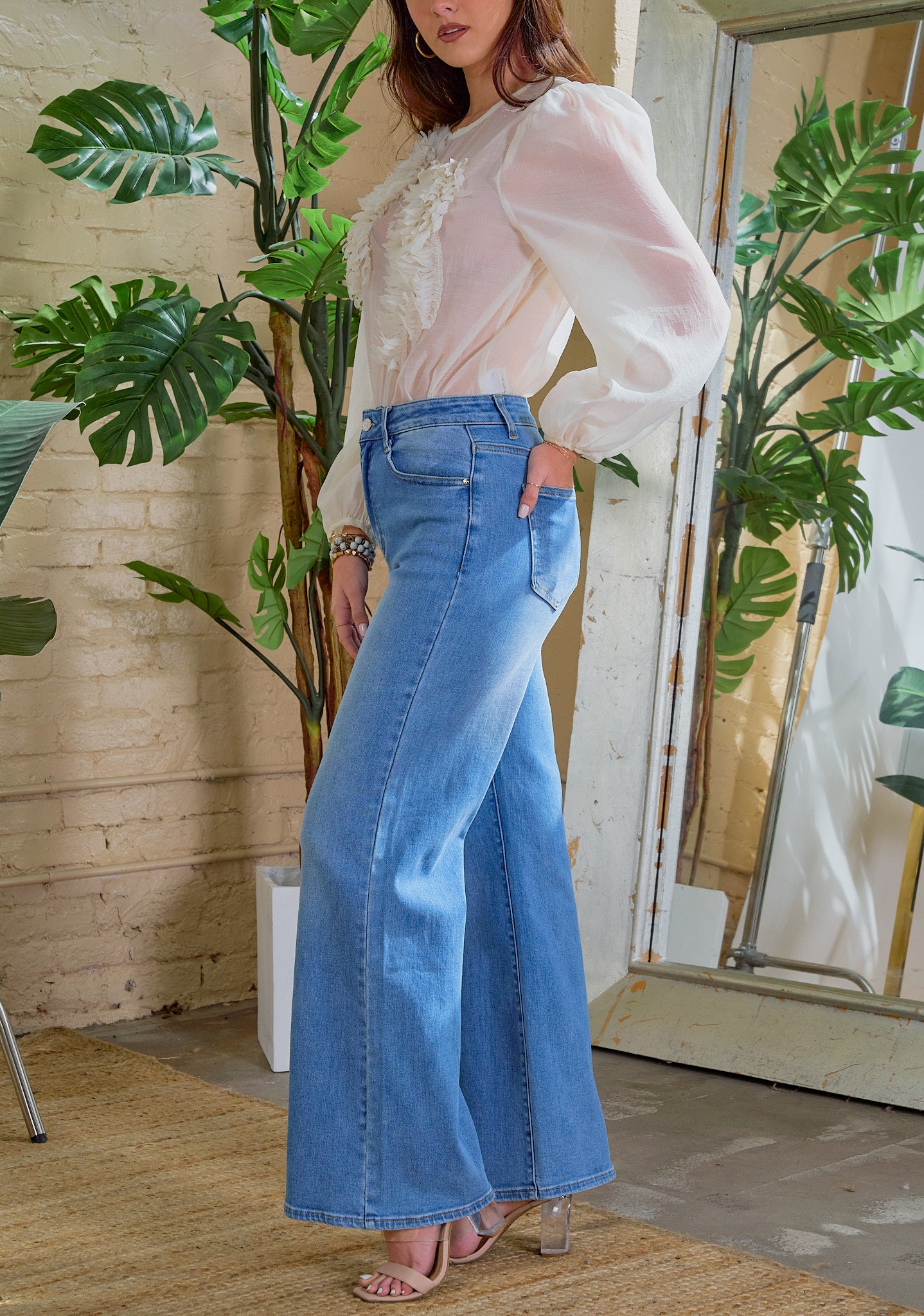 See-through 3D Flower Top – I Too Fashion