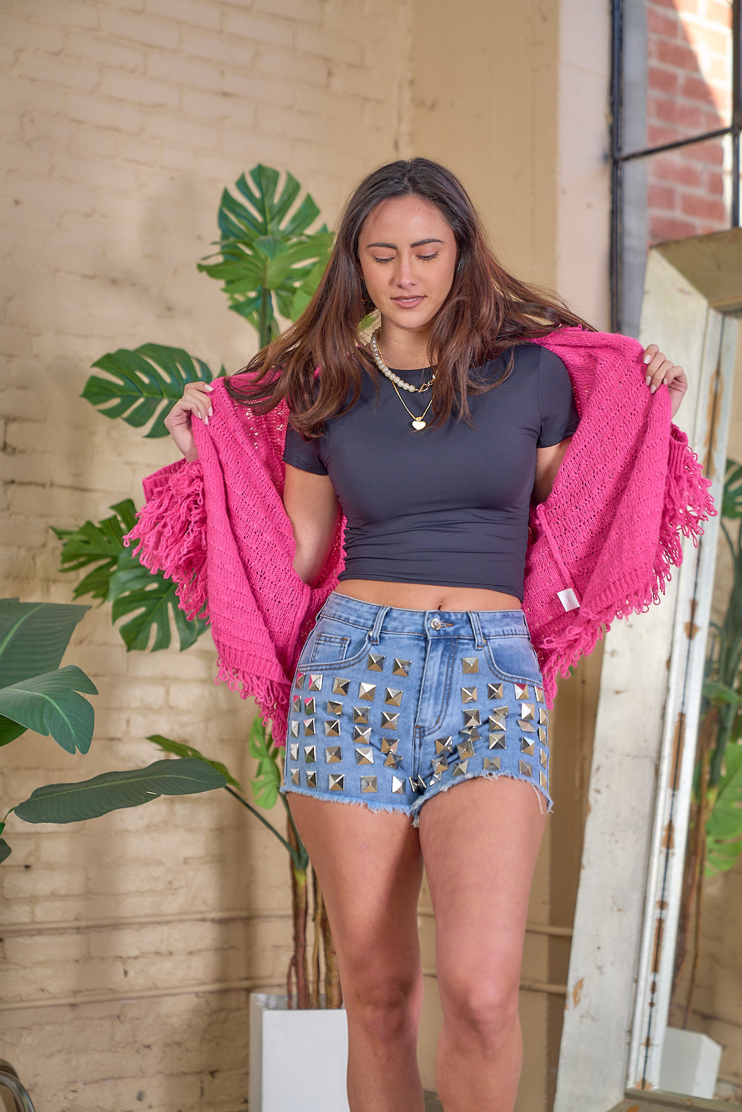 Fringe Textured Cardigan