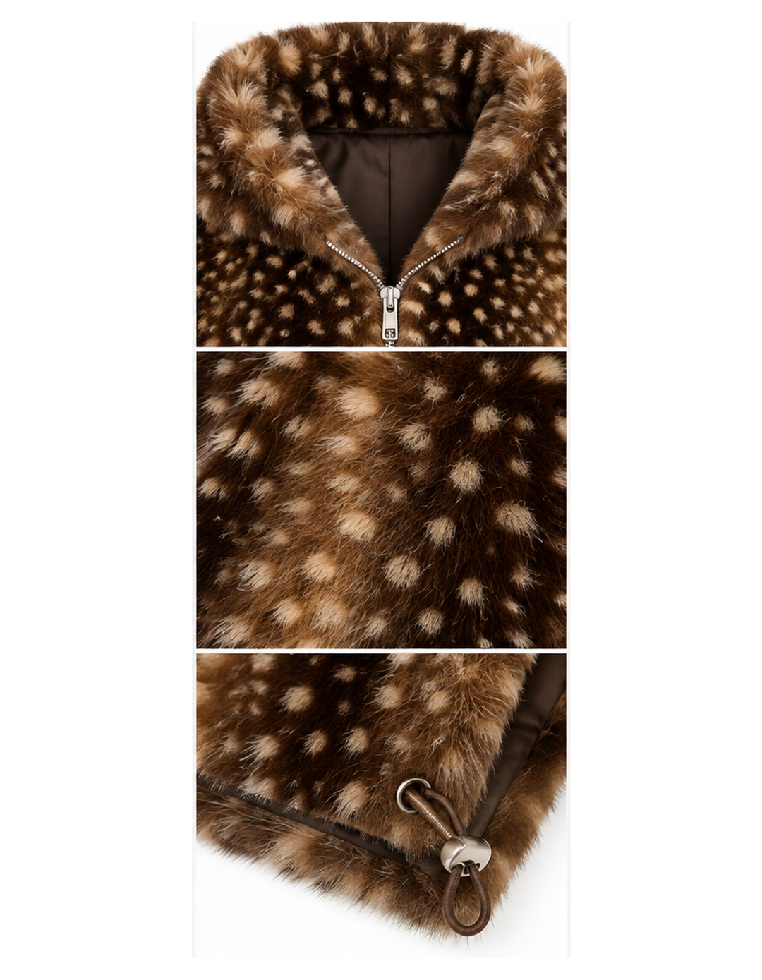 Textured Faux Fur Statement Vest
