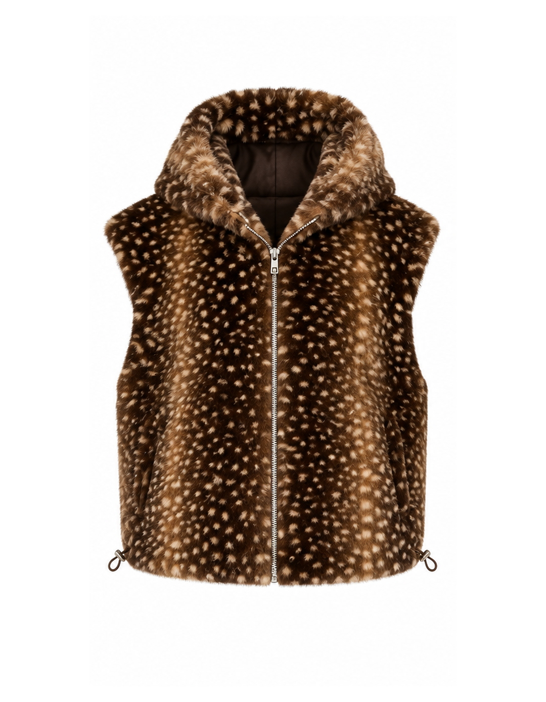 Textured Faux Fur Statement Vest