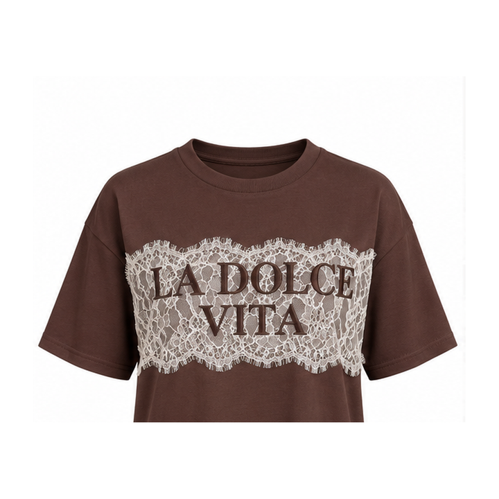 La Dolce Vita Lace Detail Tee