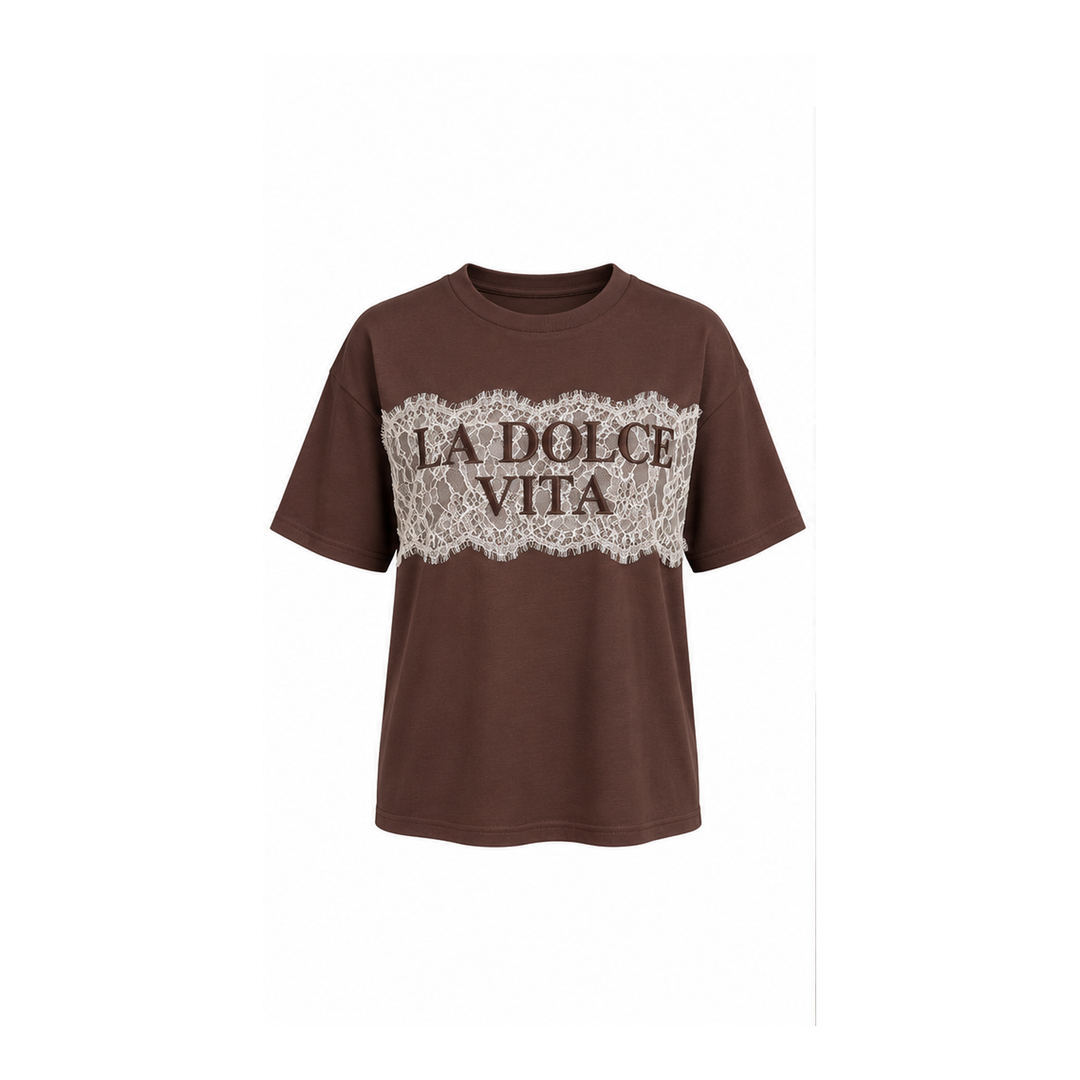 La Dolce Vita Lace Detail Tee