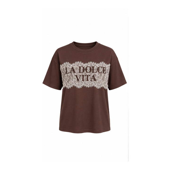 La Dolce Vita Lace Detail Tee
