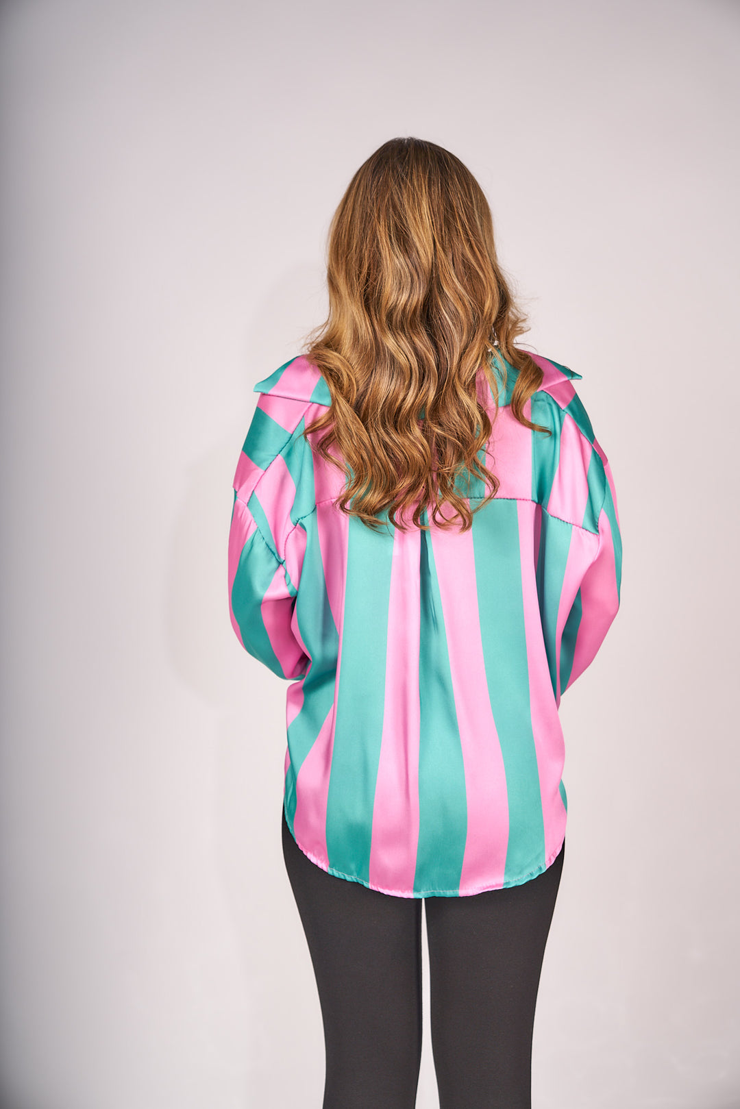 Knotted Satin Stripes Top