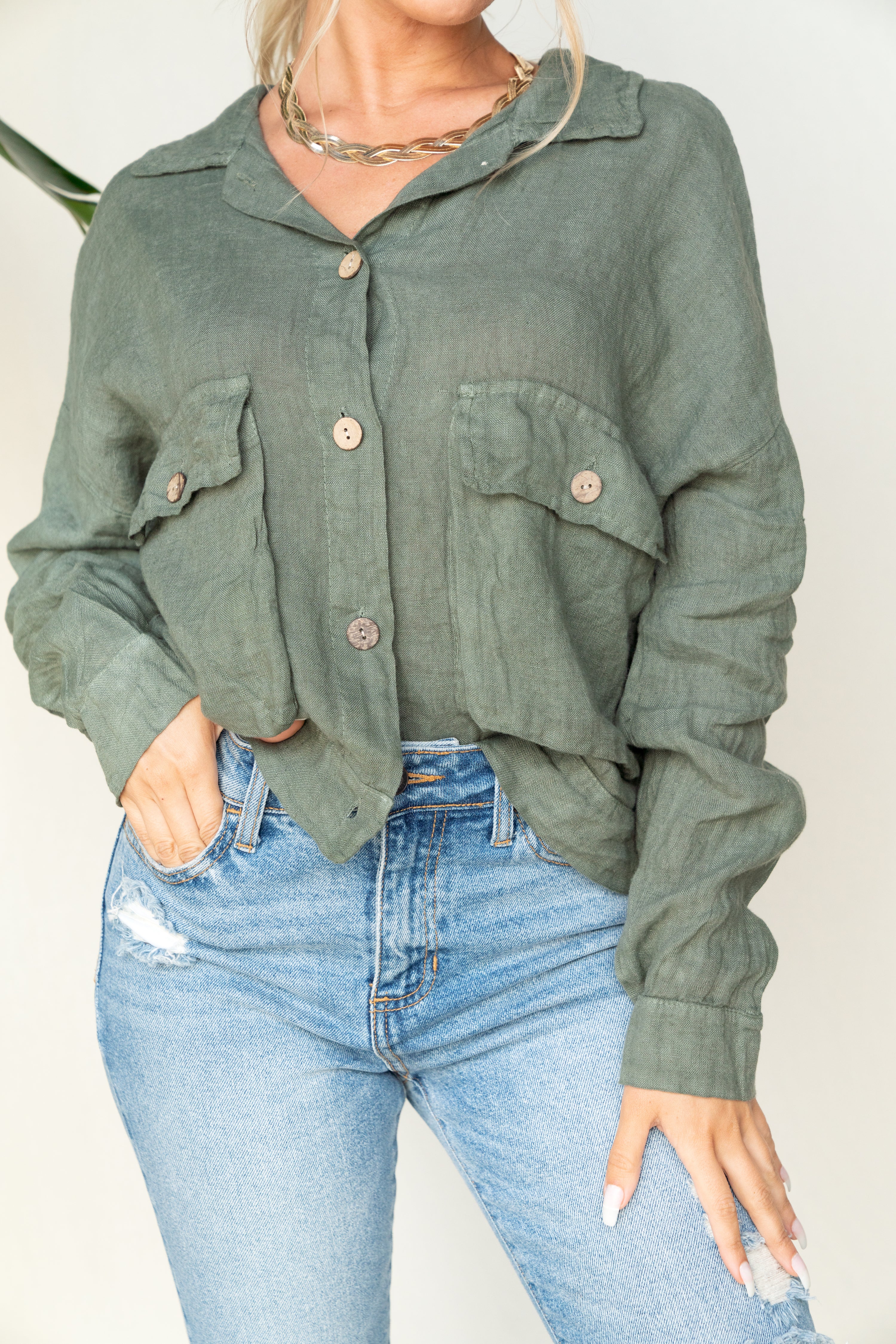 Linen Cropped Jacket – I Too Fashion