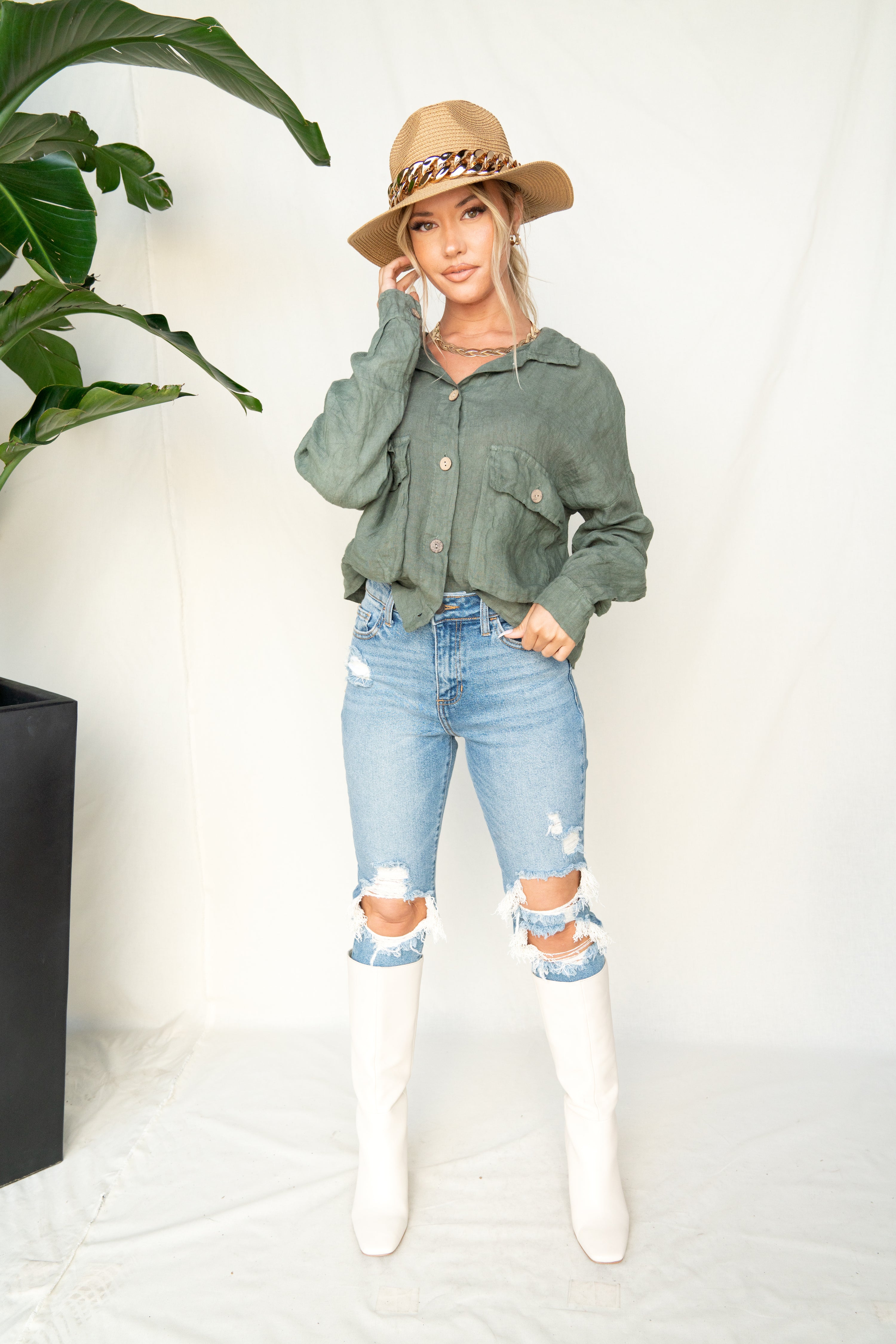 Linen Cropped Jacket – I Too Fashion