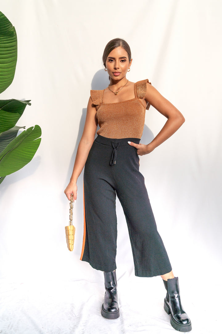 Knitted Wide Leg Trousers
